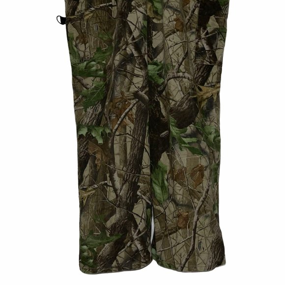 Rare HTF Tough Duck Green Camouflage Denim Hunting Outdoors Bib Overalls XL - Picture 8 of 11